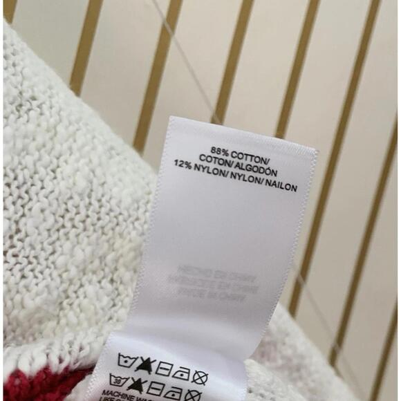 Lucky Brand Cotton Blend USA Flag Sweater striped Knit Pullover Stars & Stripes - Picture 5 of 9